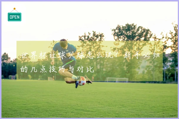 世界杯让球买球怎么玩？新手必知的几点技巧与对比