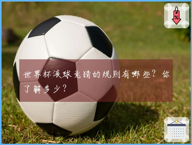 世界杯滚球竞猜的规则有哪些？你了解多少？